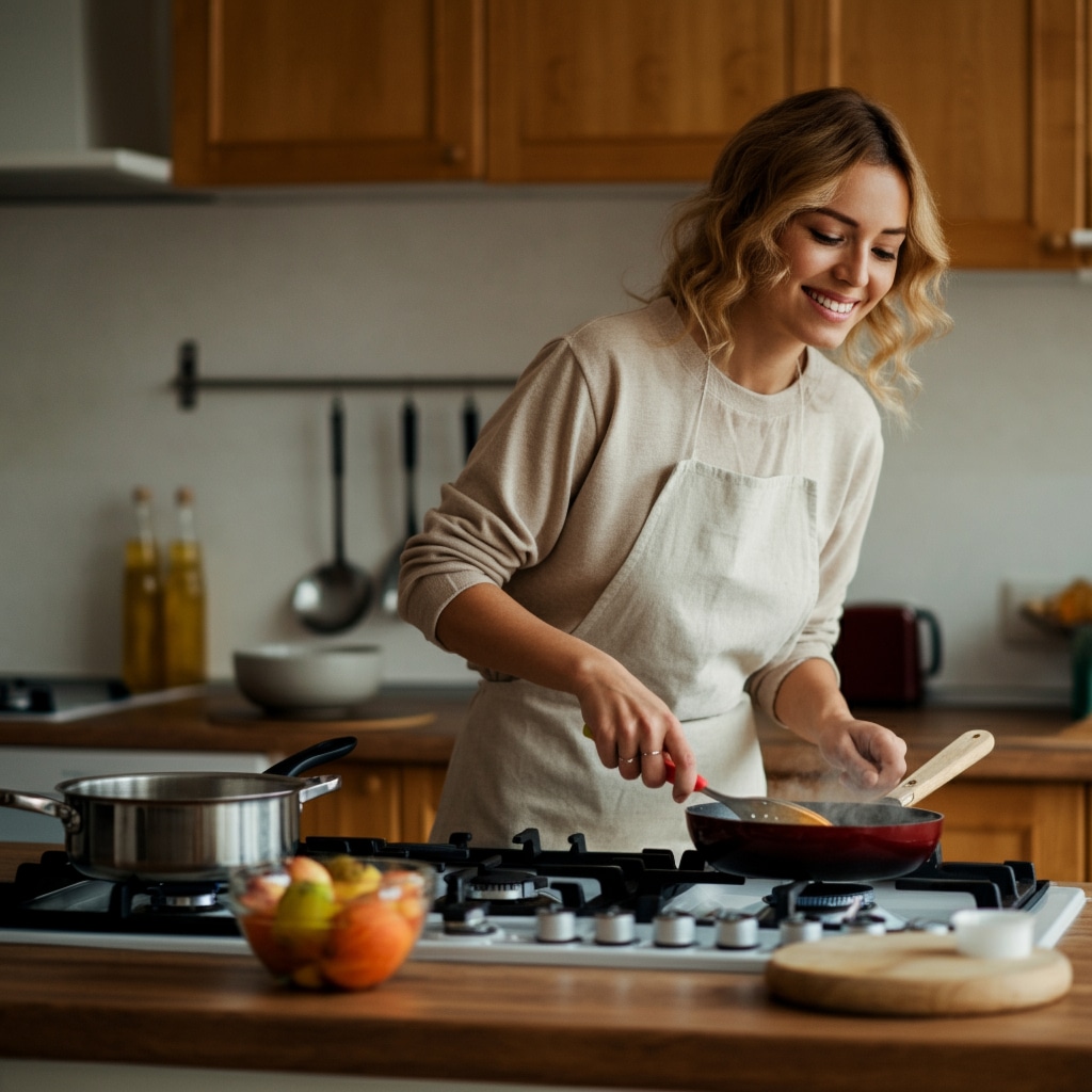 Woman cooking